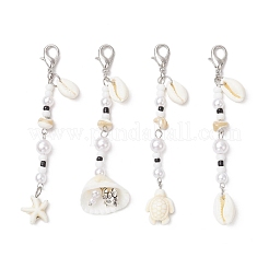 Decorazioni pendenti con conchiglie di trochus sintetiche&nbsp;HJEW-JM03250