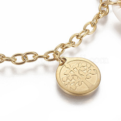 Braccialetti con ciondoli in acciaio inossidabile 304&nbsp;BJEW-F383-01G