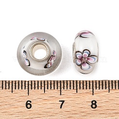 Europäische Glasperlen mit Messingkern&nbsp;LAMP-P019-01P-25