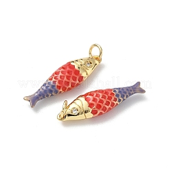Pendentifs d'émail en laiton &nbsp;KK-B155-03A-01G