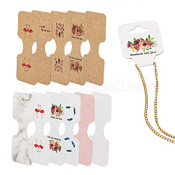 Craftdady 220 pz 11 stili di carte espositive per collane di carta, titolare della carta della collana, per bracciali, cartellini per gioielli, colore misto, 9x3.4x0.02cm, 20 pz / stili