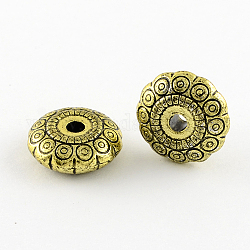 Vintage Acryl-Perlen, Rondell, antik vergoldet, 19x7.5 mm, Bohrung: 3.5 mm, ca. 305 Stk. / 500 g