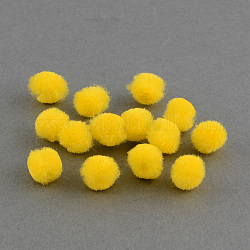 Diy bambola mestiere pom pom filati palle pom pom, giallo, 10mm, circa 2000pcs/scatola