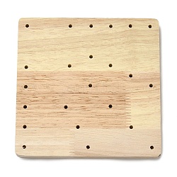 Planche de blocage carrée en bois au crochet, métier à tricoter, pour faire des coussins, foulards, chapeaux, bandeaux, châle, burlywood, 16x16x1.2 cm, Trou: 4mm