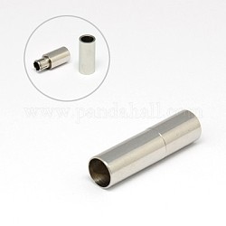 304 chiusura magnetica in acciaio inossidabile con estremità incollate, colonna, colore acciaio inossidabile, 26x7mm, Foro: 6 mm