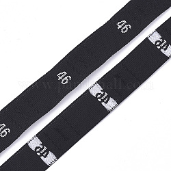 Etichette delle dimensioni dell'abbigliamento (46), accessori d'abbigliamento , tag di dimensioni, nero, 12.5mm, circa 10000pcs/scatola