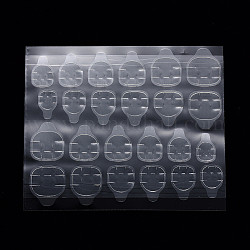 Resin double-sided Adhesive Tabs Nail Glue Sticker, Nail Jelly Pastes, for Adhesive Nail Patch, Clear, 8.2x7cm