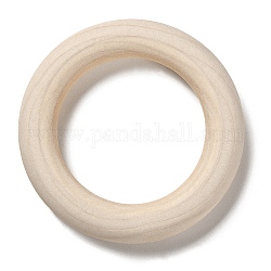 Anillos de unión de madera sin terminar, anillos de madera de macramé, redondo, burlywood, 86x15mm, diámetro interior: 56 mm