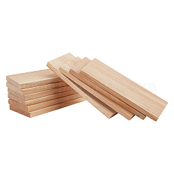 Hojas de madera sin terminar, suministros de artesanía de madera de pino, Rectángulo, trigo, 100x40x6mm, 10 unidades / bolsa