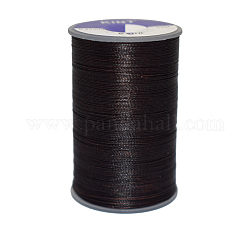 Cordón de poliéster encerado, 6 capa, negro, 0.55mm, alrededor de 38.27 yarda (35 m) / rollo