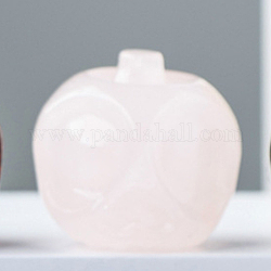 Decorazioni per display per la casa in quarzo rosa naturale di halloween, teschio di mela, 25~30mm