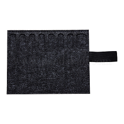 Фетровые складные пакеты для ногтей, сумки для кистей, чёрные, 190x235 мм