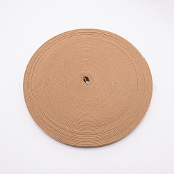 Cordon élastique de résistance en polyester, ruban overlock, chameau, 15x1 mm, 30 cour / rouleau
