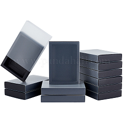 Подарочные коробки для хранения бумаги, полупрозрачный пластиковый чехол для подарочной упаковки, чёрные, 13.8x9.7x2.5 см