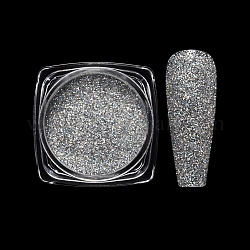 Nagelkunst-Glitter-Pulver, Sternenhimmel / Spiegeleffekt, glänzende Nageldekoration, Farbig, Box: 30x30x16.5 mm