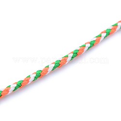 Ronde chaîne fil polyester cordons colorés, colorées, 3mm, environ 21.87 yards (20 m)/rouleau