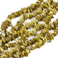Natural Jade Chip Beads Strands, 5~8x5~8mm, Hole: 1mm, about 31.5 inch