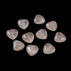 Perles de quartz rose naturel, cœur, 9.5x10x5.5mm, Trou: 1.2mm