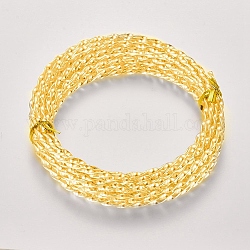 Aluminum Wire, Twisted, Gold, 2~3mm, about 10m/roll