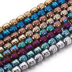 Chapelets de perles en hématite synthétique électrolytique sans magnétiques, Bouddha, couleur mixte, 10x8.5x8mm, Trou: 1.2mm, Environ 40 pcs/chapelet, 15.94 pouce (40.5 cm)