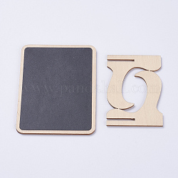 Pizarrón de madera lugar pizarras de titular de tarjeta, Rectángulo, negro, 10x7.4x8.1 cm