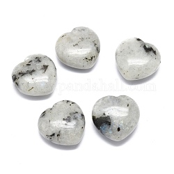 Labradorite naturelle coeur amour palmier souci pierre, cristal de guérison, 28.5~30x29~30x13~15mm