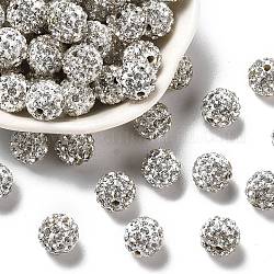 Abalorios de Diamante de imitación de arcilla polímero, Grado A, redondo, pp 15, cristal, 10mm, agujero: 1.8~2 mm, 6 fila de rhinestone, pp15 (2.1~2.2 mm)