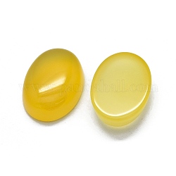 Cabochons en agate jaune naturelle, ovale, 16~16.5x12~12.5x5~6mm