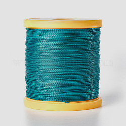 Round Waxed Polyester Cord, Micro Macrame Cord, Leather Sewing Thread, for Bracelets Jewelry Making, Beading Crafting Macrame, Cornflower Blue, 0.65mm, about 164.04 yards(150m)/roll