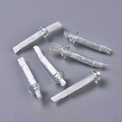 Mèches de torche en fibre de verre de rechange, avec support pour tube de verre, pour la fabrication de lampes à huile, blanc, 4~6.5 cm