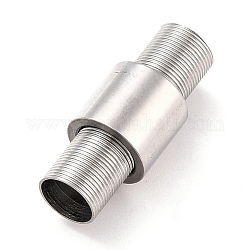 304 Magnetverschluss aus Edelstahl mit Klebeenden, Kolumne, Edelstahl Farbe, 24 mm, Bohrung: 6 mm