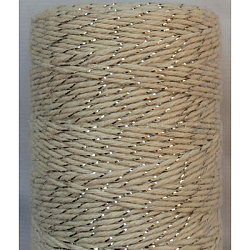Однослойный хлопковый шнур макраме, витая хлопковая веревка, для поделок, Подарочная упаковка, серебряные, 4 мм, около 1 ярда (32.8 м) / рулон