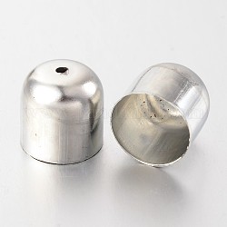 Eisen Endkappen für Kord, Platin Farbe, 12x12 mm, Bohrung: 1.5 mm, Innendurchmesser: 11.5 mm