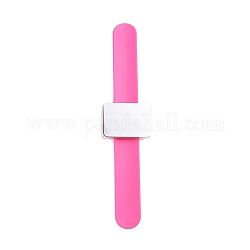 Cinturino da polso magnetico in silicone, per contenere forcine e fermagli in metallo, rosa intenso, 9-1/2 pollici (24 cm), 28mm