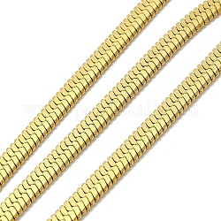 Placage ionique (ip) 3304 chaînes serpent plates en acier inoxydable, avec bobine, soudé, or, 5x1.5mm