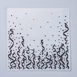Cartelle di goffratura in plastica, stampini per goffratura concavi-convessi, per la decorazione di album fotografici artigianali, modello d'onda, 150x150x2.5~3mm