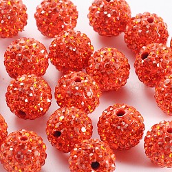 Grade A Rhinestone Pave Disco Ball Beads, for Unisex Jewelry Making, Round, Hyacinth, PP11(1.7~1.8mm), 10mm, Hole: 1mm