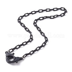 Персонализированные ожерелья-цепочки из непрозрачного акрила, цепочки для сумочек, с пластиковыми застежками в виде клешней лобстера, чёрные, 23.03 дюйм (58.5 см)