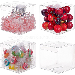 Transparente Geschenkbox aus Kunststoff für Tierboxen, wasserdichte Faltschachteln, Würfel, Transparent, 8x8x8 cm