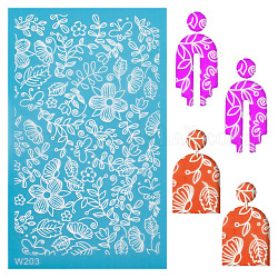 CREATCABIN Flower Silk Screen for Polymer Clay Reusable Silkscreen Printing Working with Clay Earrings Polymer Screen Print on Clay Stencil Tools Nylon Impression Mat for Jewelry Making 3.5x5.8Inch