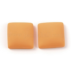 Cabochons in resina, quadrato, arancione, 15.5x15x7mm