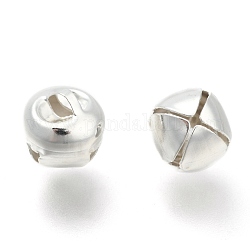 Iron Bell Charms, Silver Color Plated, 10x10x10mm, Hole: 1x3mm