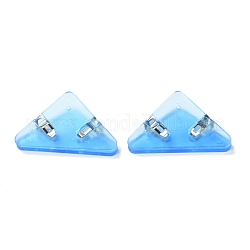 Dreieckige Kunststoffclips, für Büroschulbedarf, Verdeck blau, 31x52x19 mm