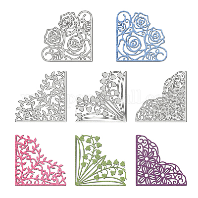 Flowers Lace Stencils DIY Crafts Cards Cutting Dies Cuts for DIY Embossing Card Making Photo Decorative Paper Dies Scrapbooking Circle Flowers Lace Metal Cutting Die Cuts 