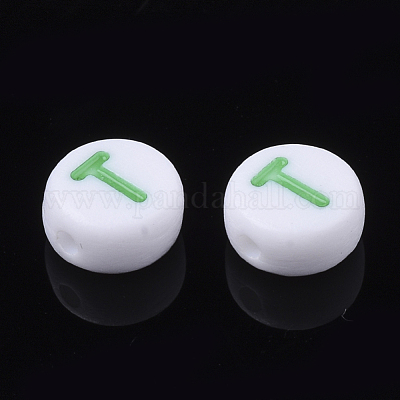 Perle acriliche iniziali&nbsp;X-OACR-E001-20T-1