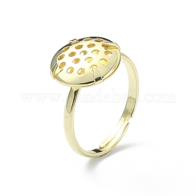 Risultati ad anello regolabili in ottone&nbsp;KK-P232-04G-1