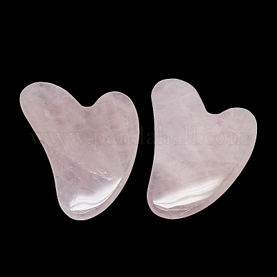 Natürliche Rosenquarz Gua Sha Boards&nbsp;X-G-S336-57B-1