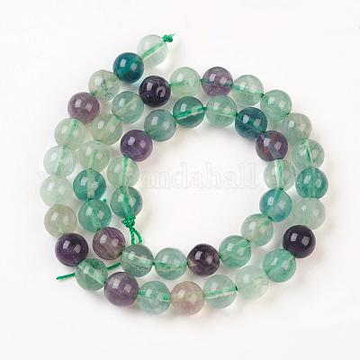 Natürliches Fluorit Perlenstränge&nbsp;G-D840-56-8mm-AB-1