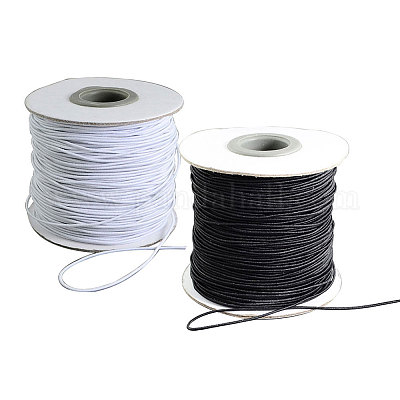 100m/roll Black Round Elastic Cord String Thread 1mm for DIY Jewelry Making