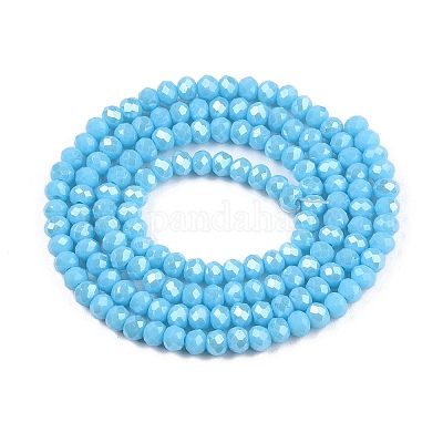 Chapelets de perles en verre électroplaqué&nbsp;EGLA-A044-P2mm-A08-1